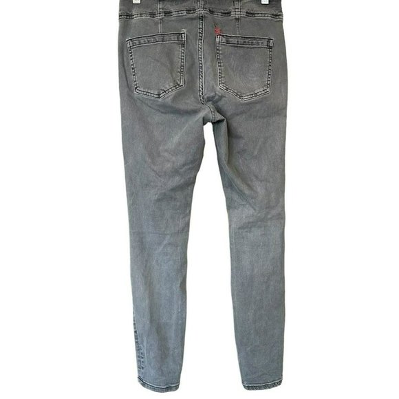 Anthropologie Pilcro Gray High Rise Button Detail Skinny Pants Womens 27 - Picture 2 of 6